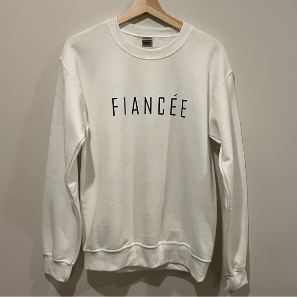 White Fiancée Crewneck Sweater - Picture 1 of 3